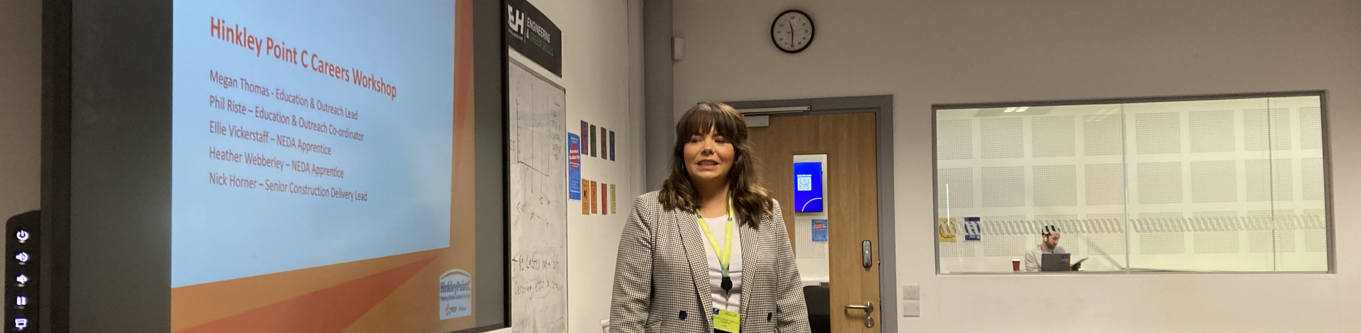 Megan Thomas from Hinkley Point C delivering a guest lecture