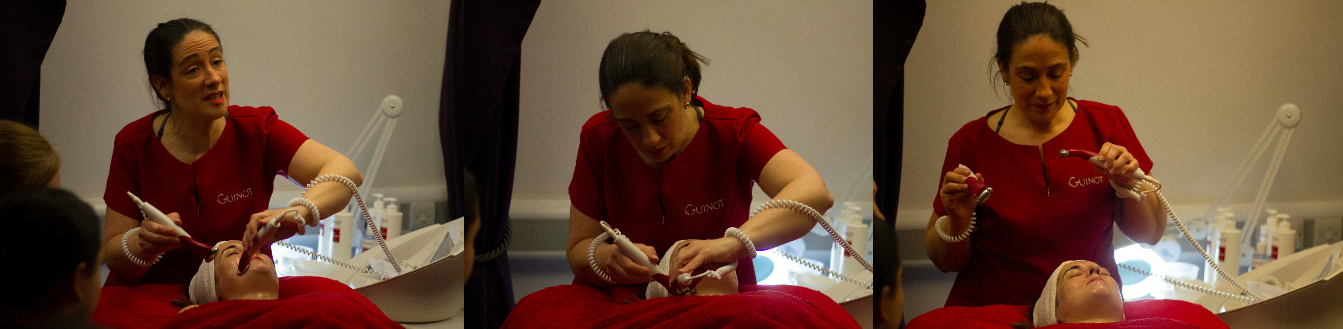 Learner taking part in demonstration with Guinot