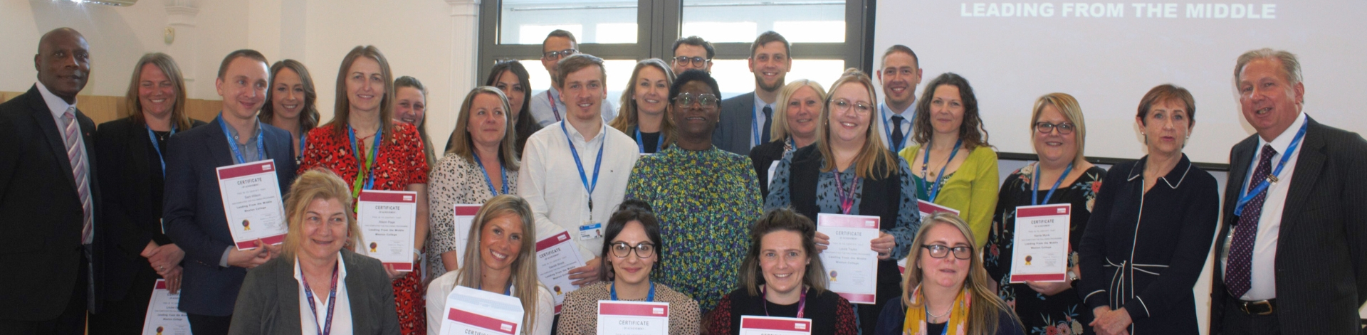 Staff with Certificates from Management Course