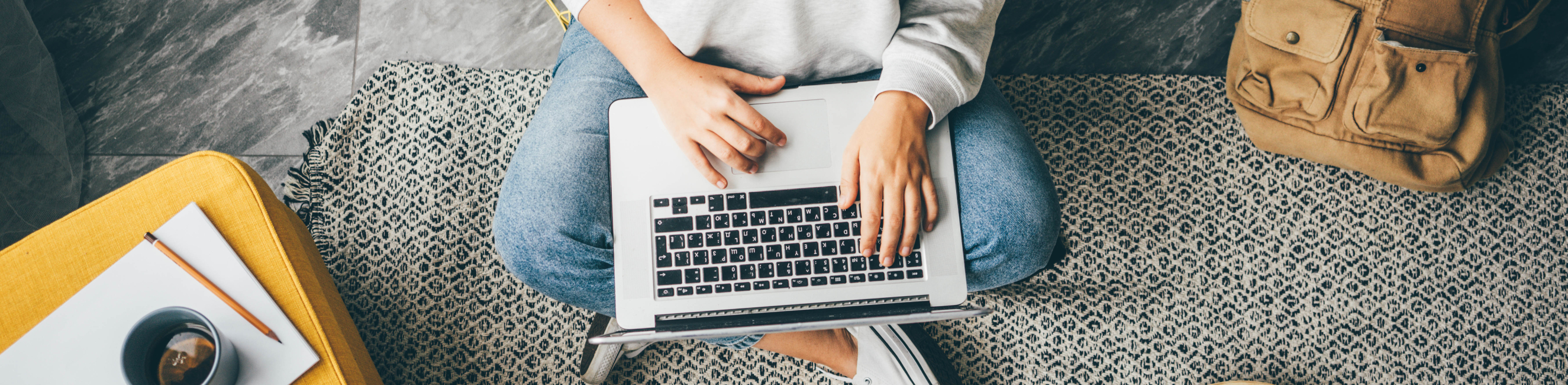 young student on laptop
