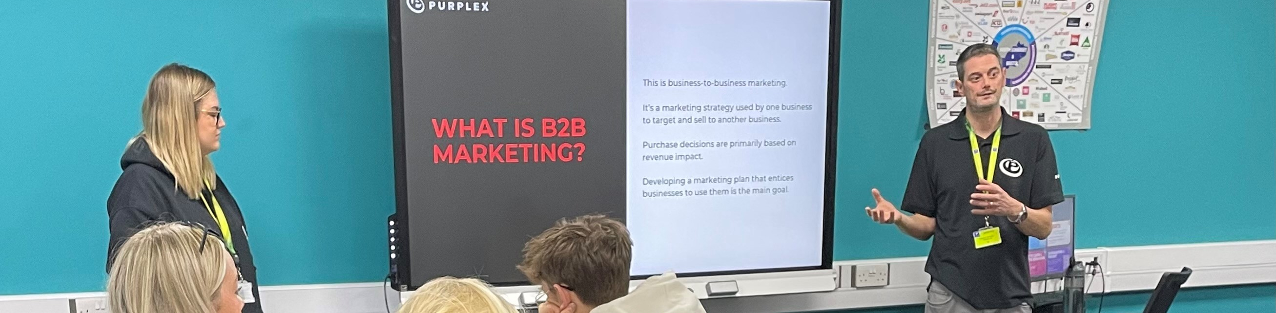 Purplex marketing delivering a workshop