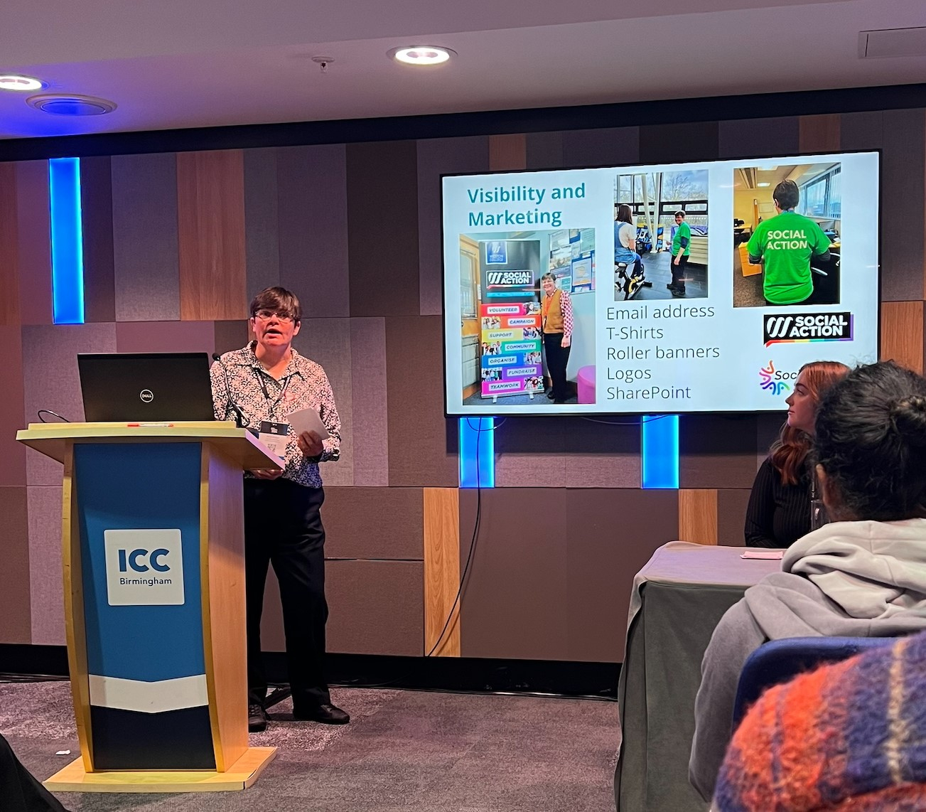 Anne delivering her talk