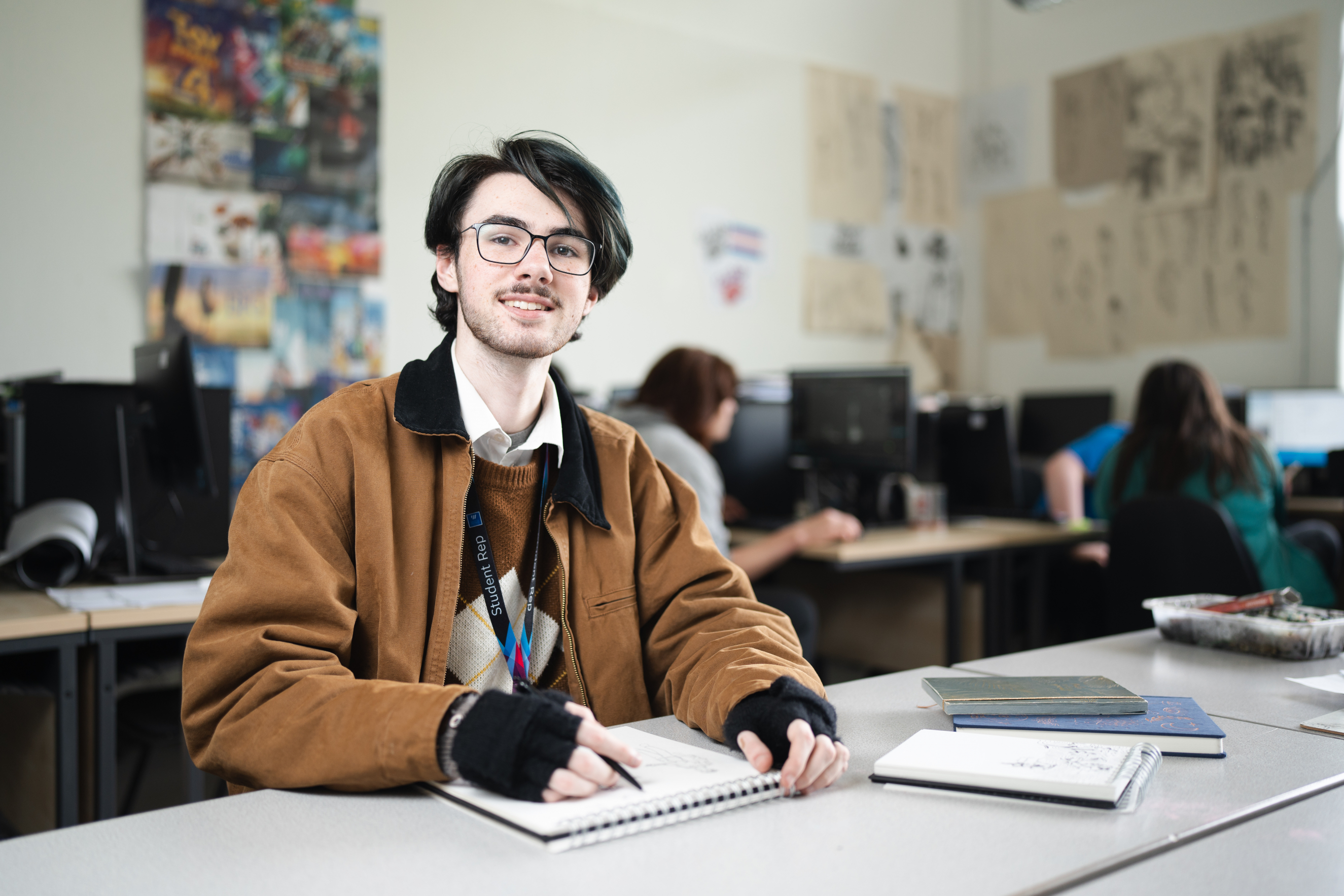 Student in classroom