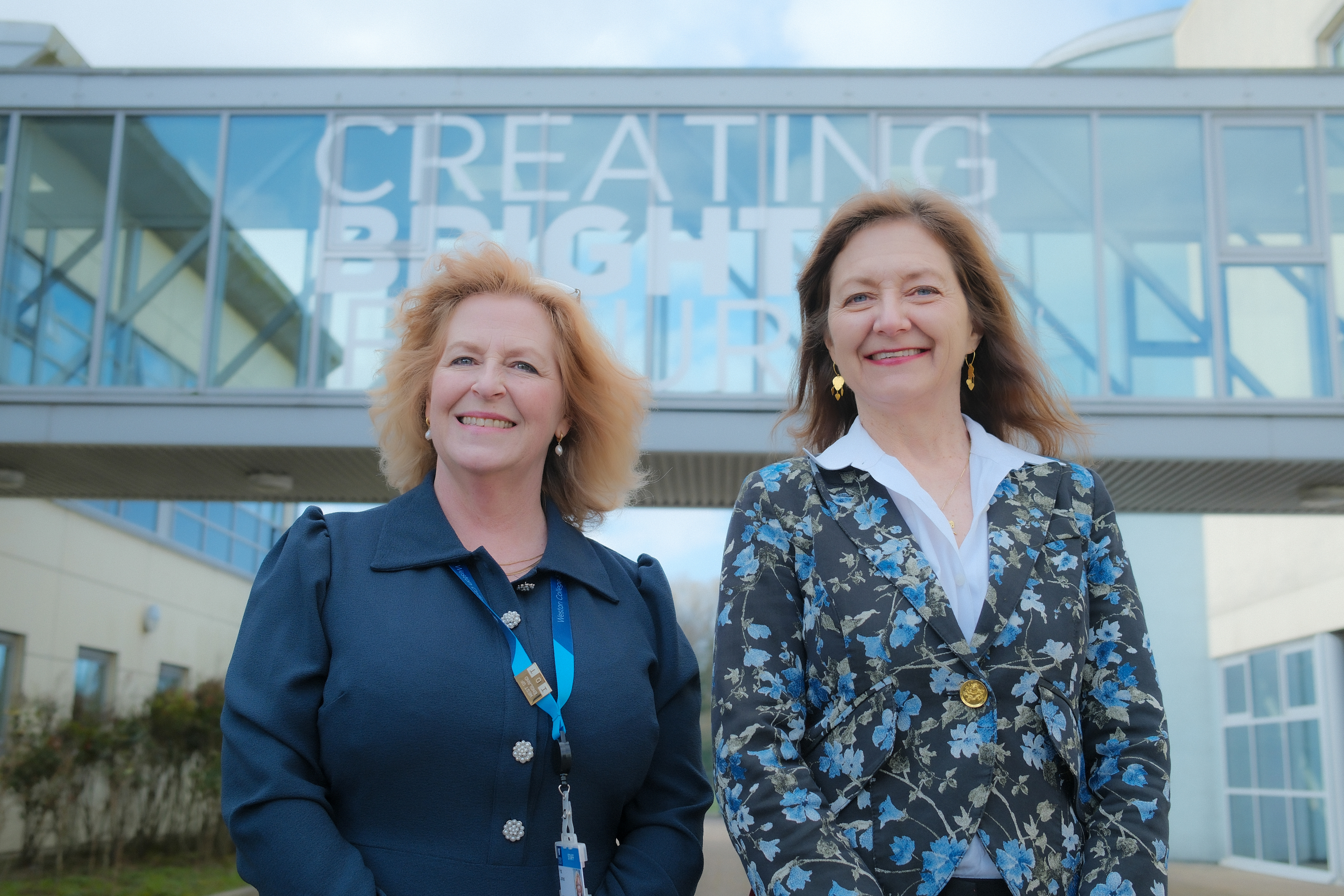 Pat Jones and Professor Prentice