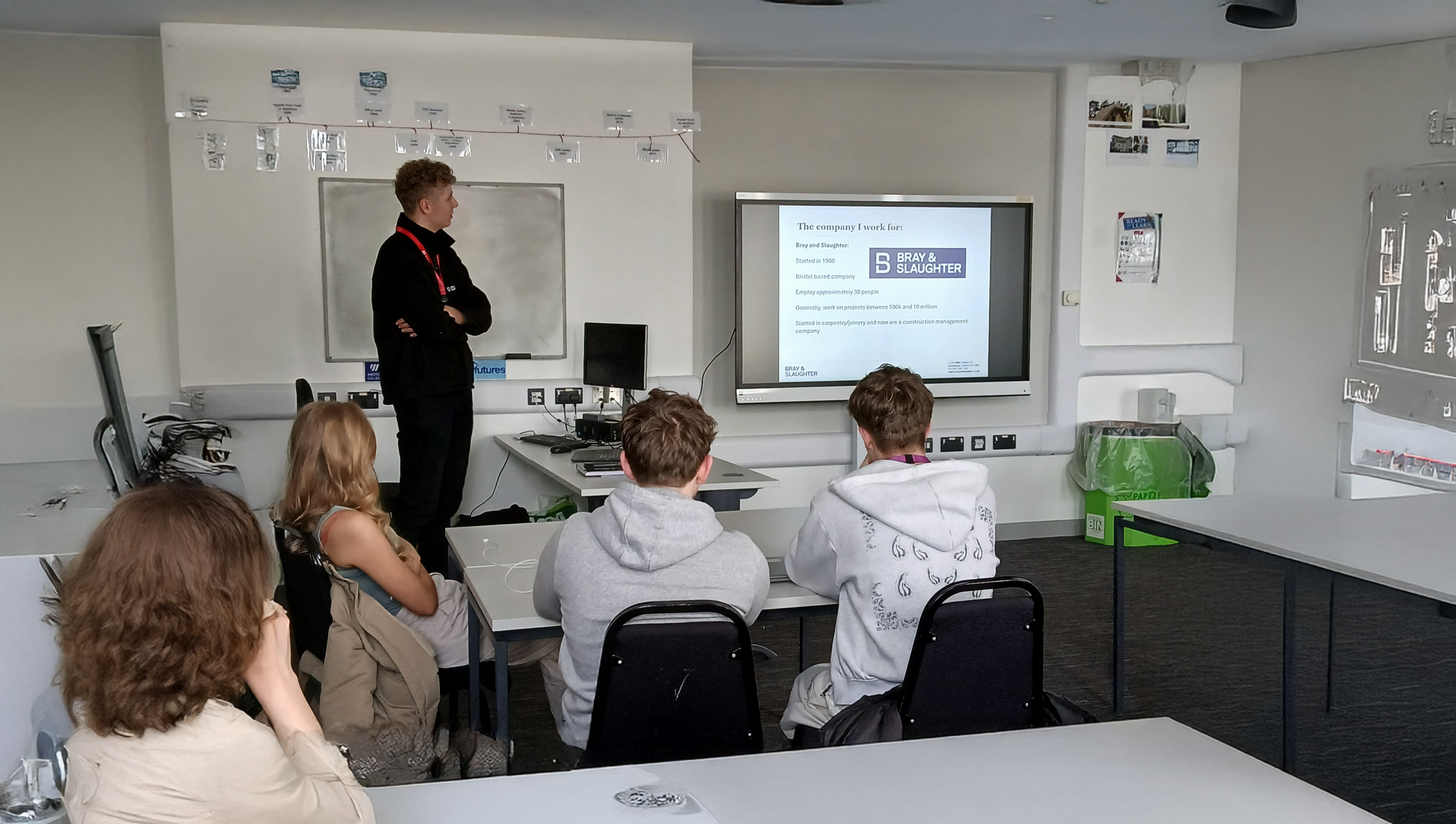 Sam Lillywhite from Bra & Slaughter talking to the class