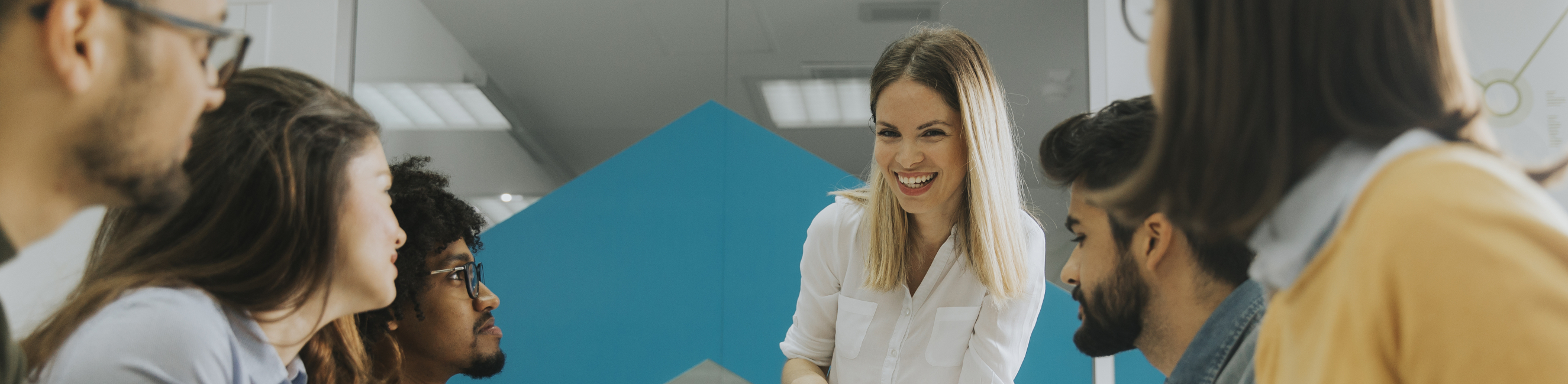 Staff in a meeting in the workplace
