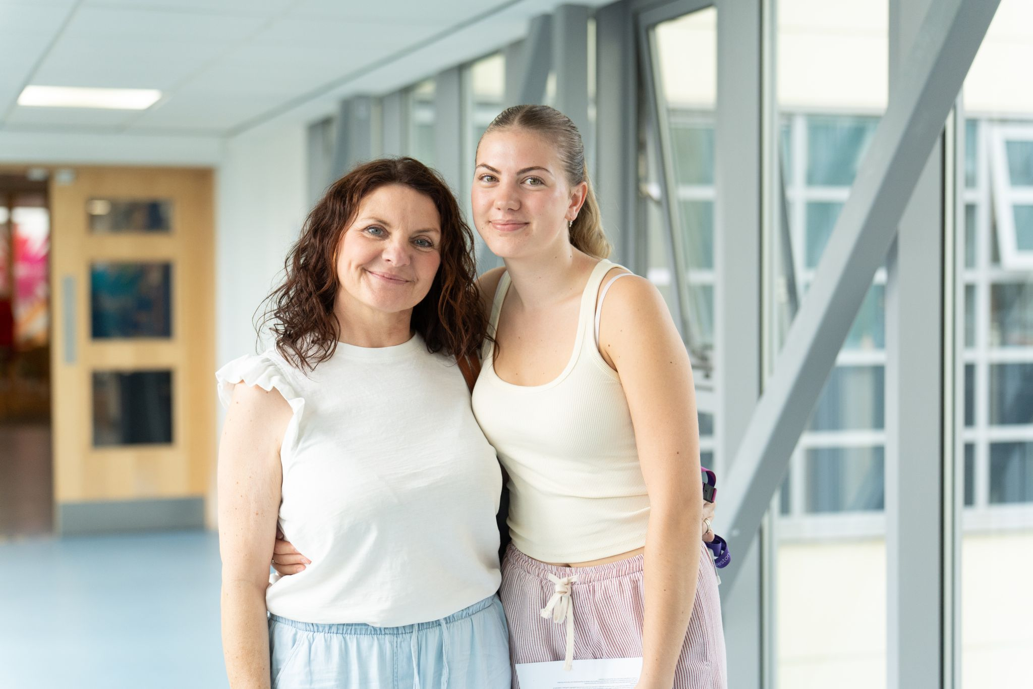 Mum and daughter on results day