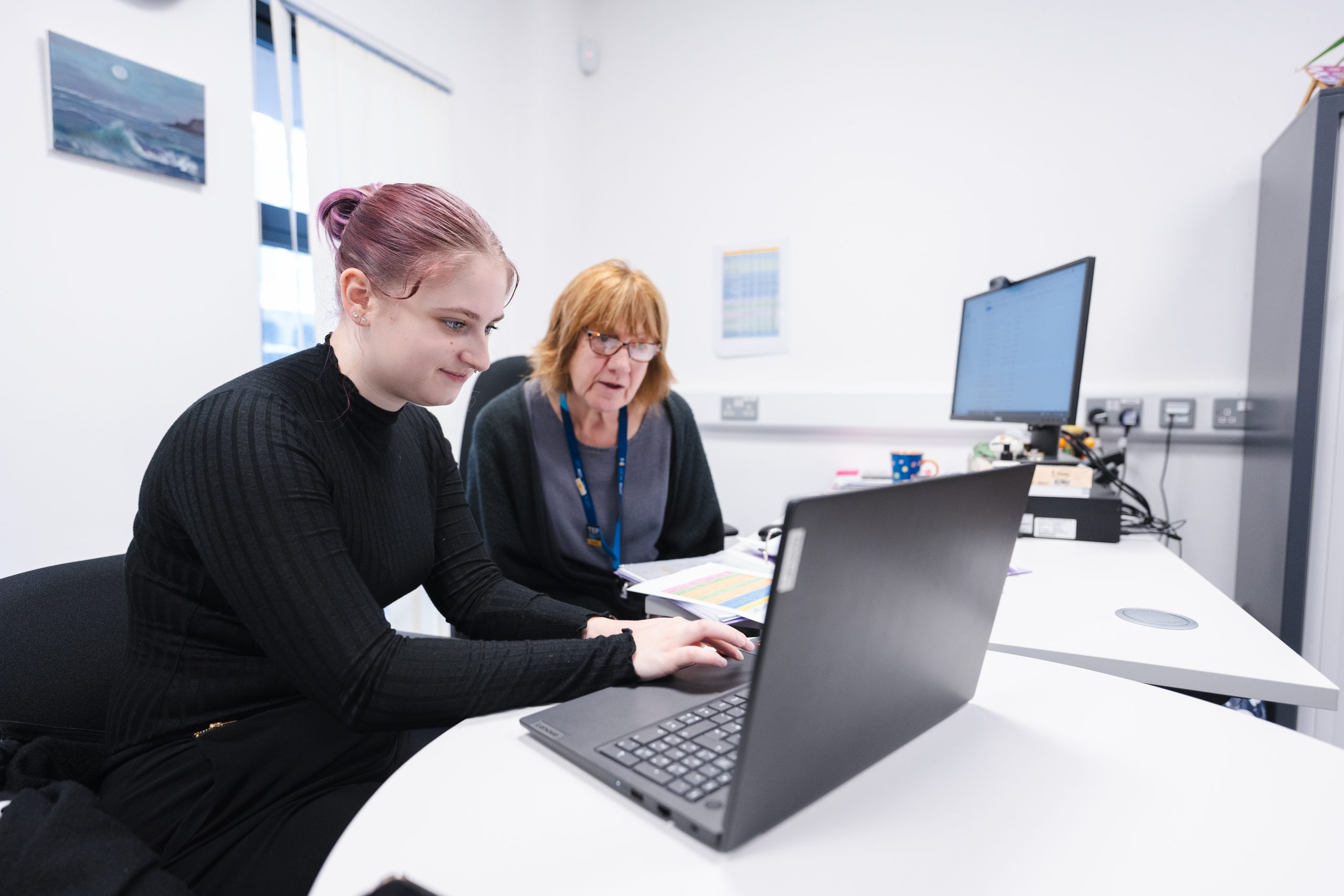 Student being supported at UCW