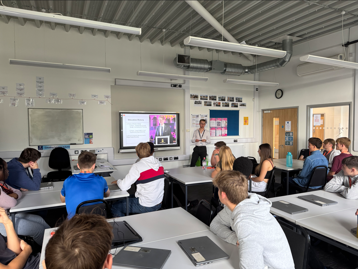 Ben speaking to the current Construction T Levels