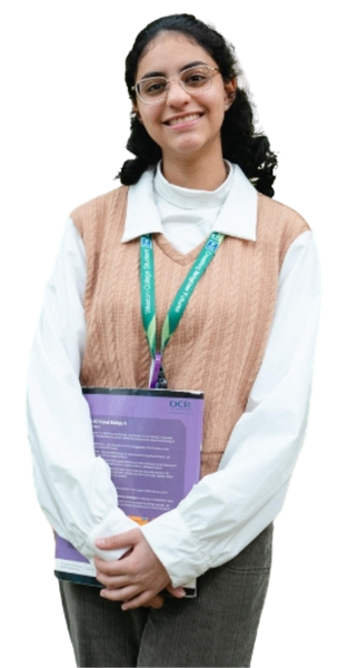student looking at the camera