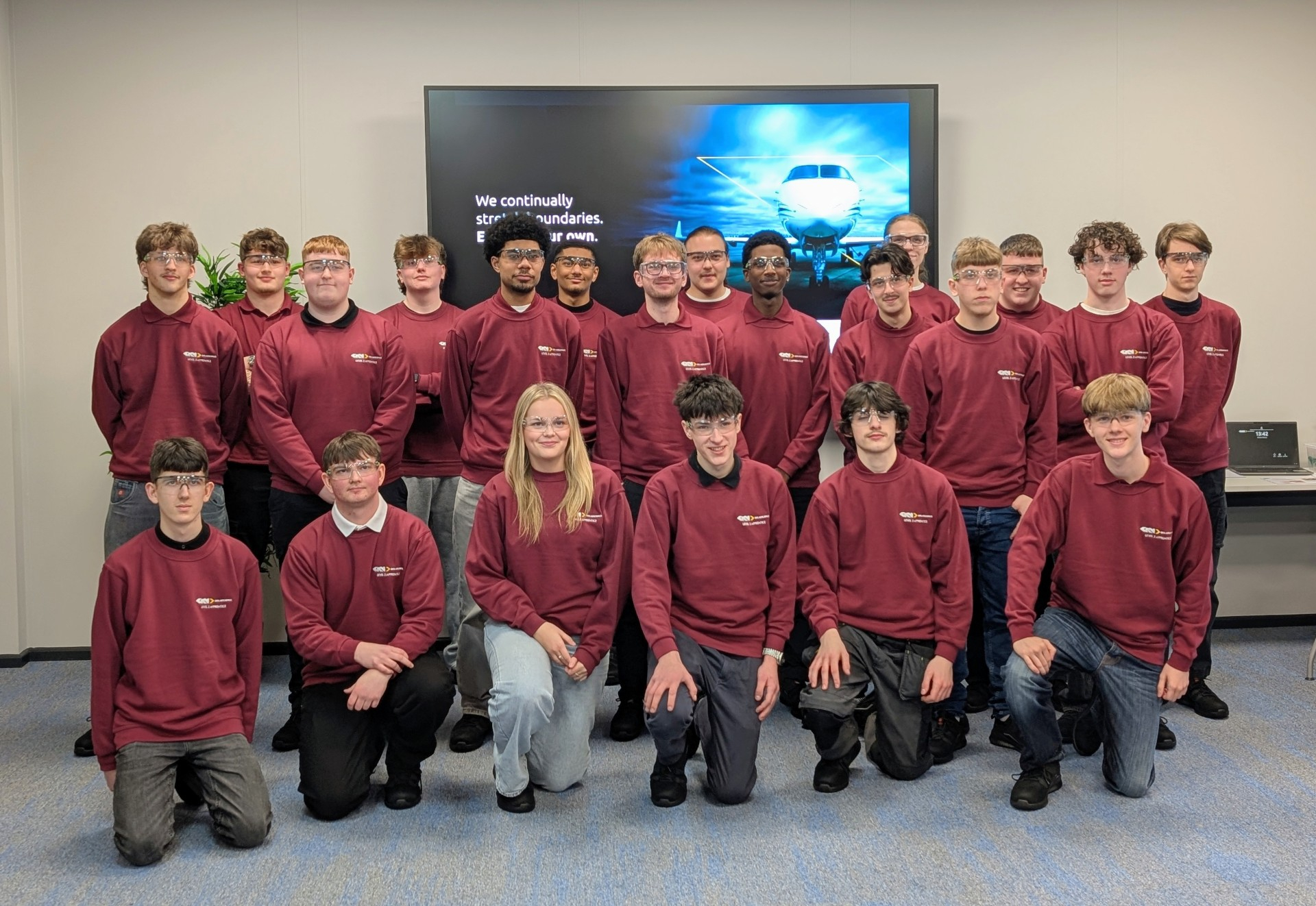 GKN Foundation apprentices facing the camera