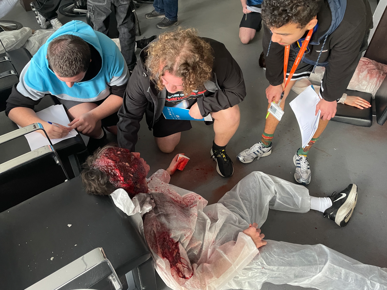 UPS Students with gruesome injuries