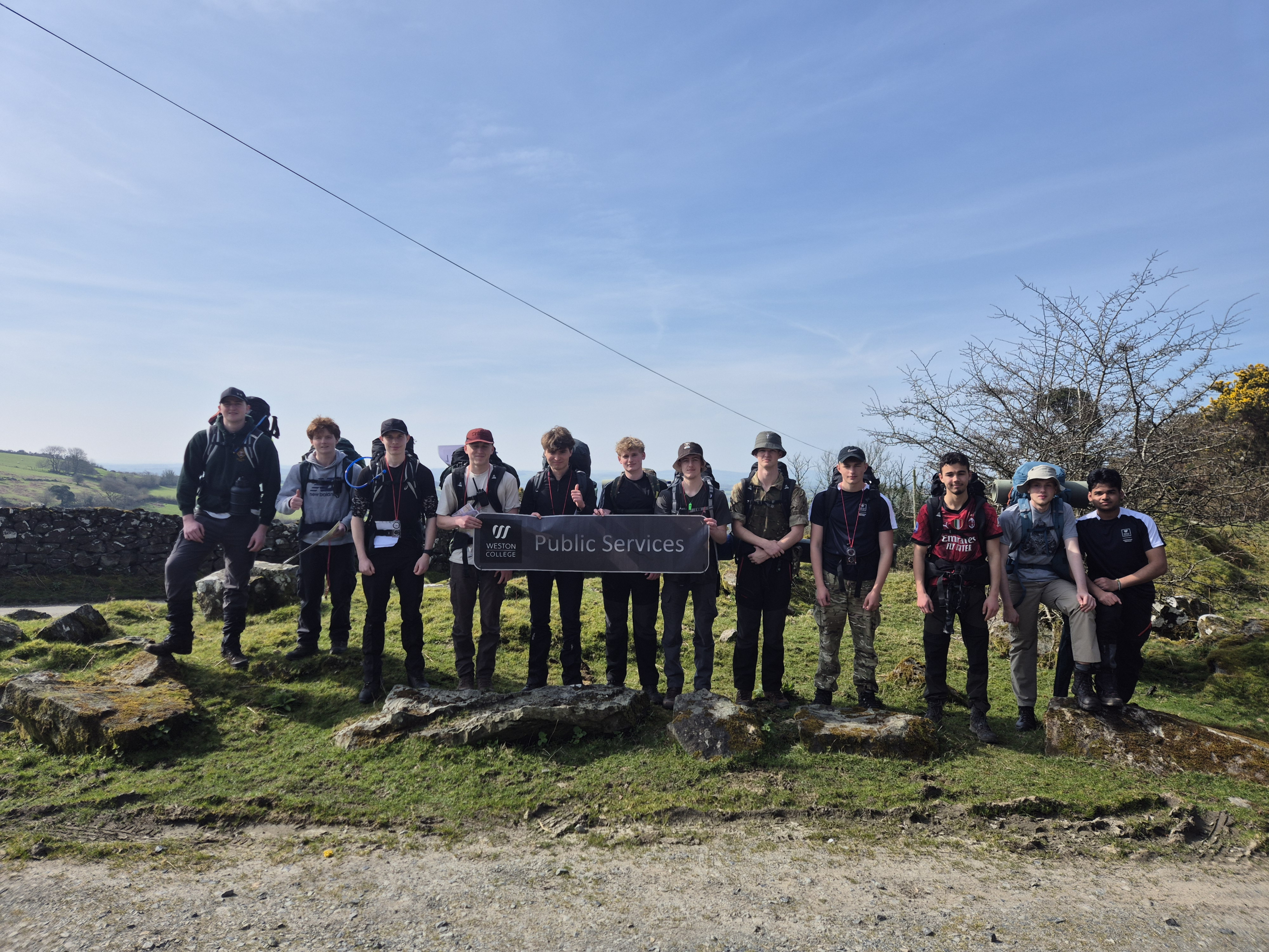 UPS Students standing smiling during their training
