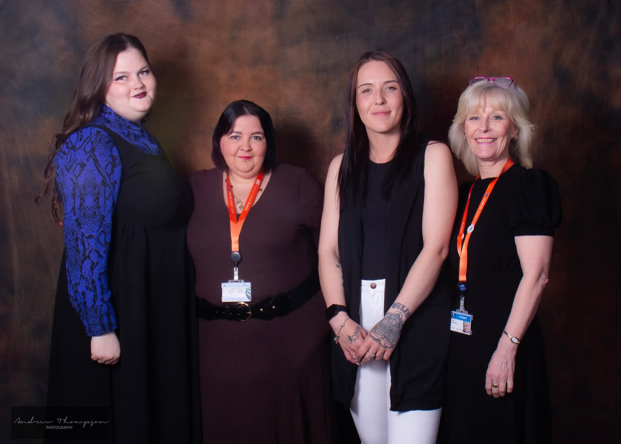 Four learners having photo taken