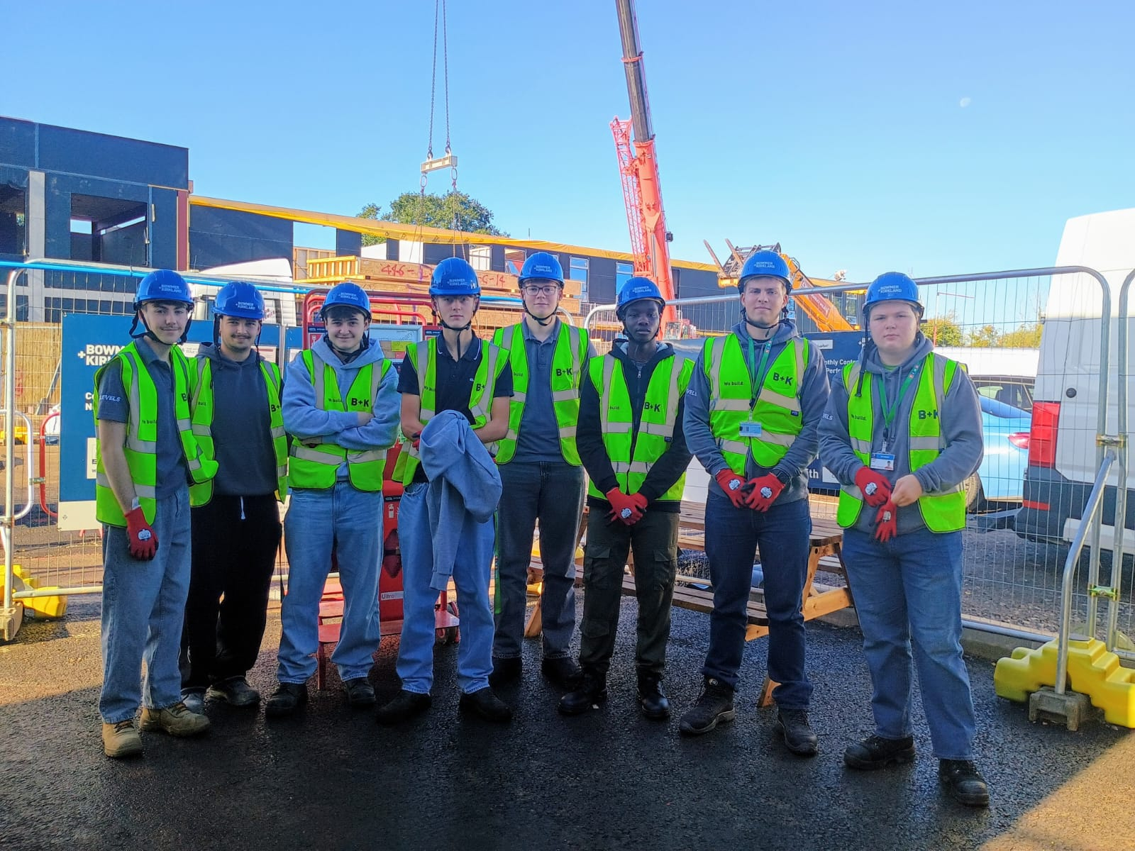Students on site visit to new SEND school