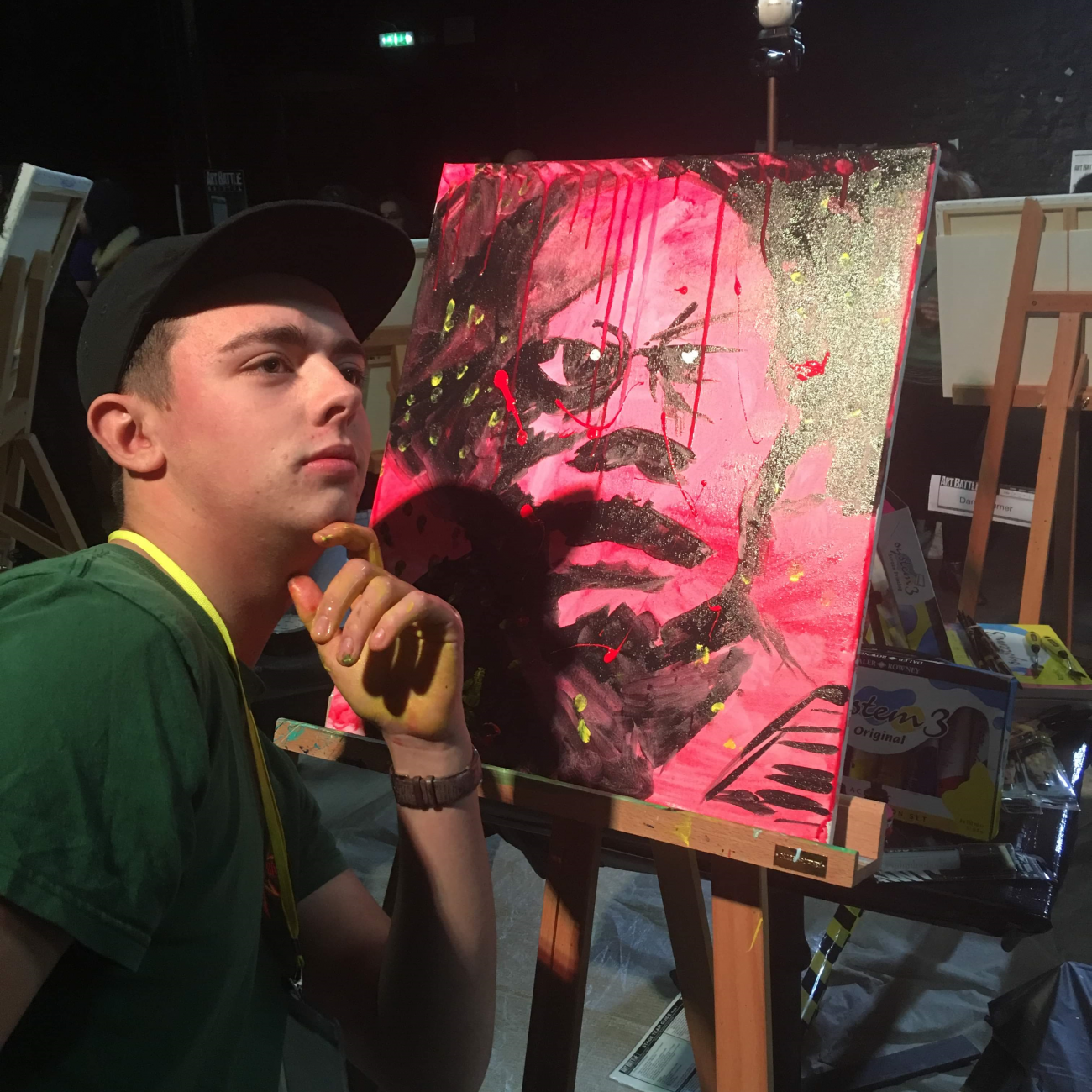 Cameron Gelder who won his heat