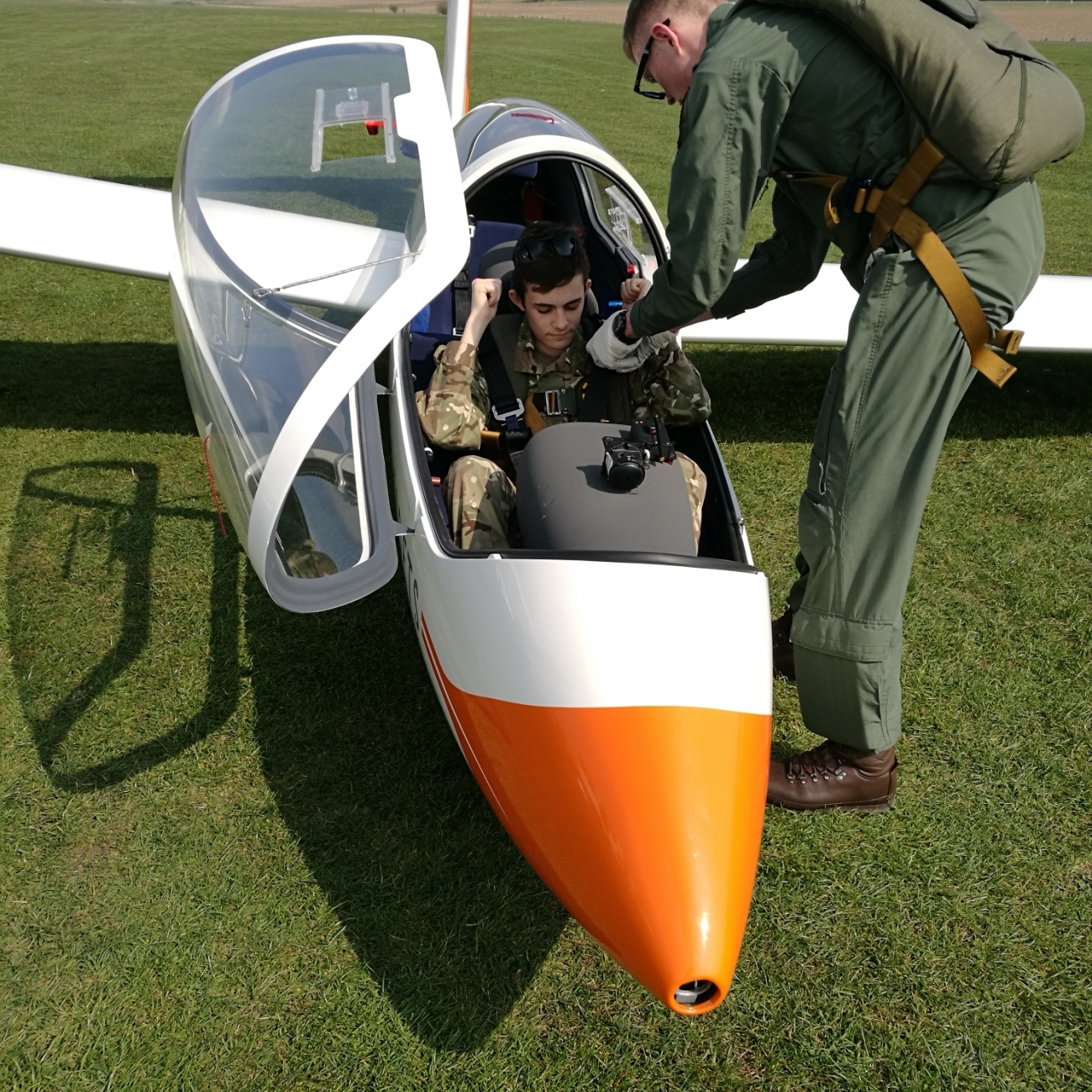 cadet in glider