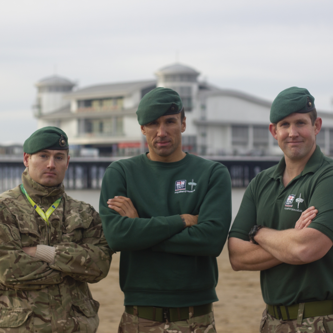 Royal Marines at Weston beach