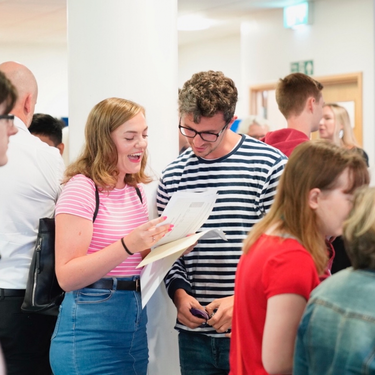 Students smiling about results