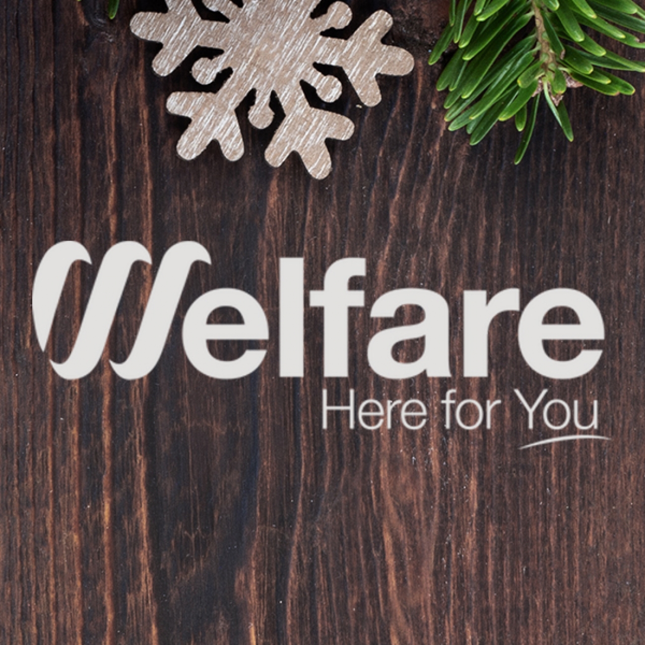welfare logo on festive background