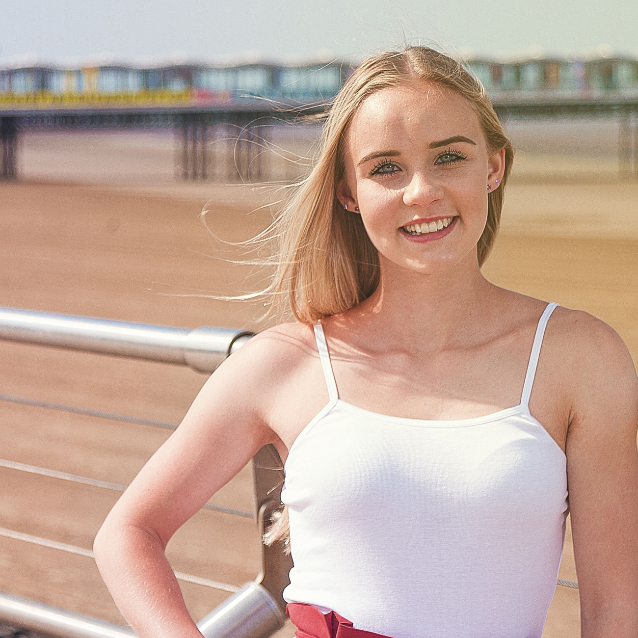 Student by the seaside