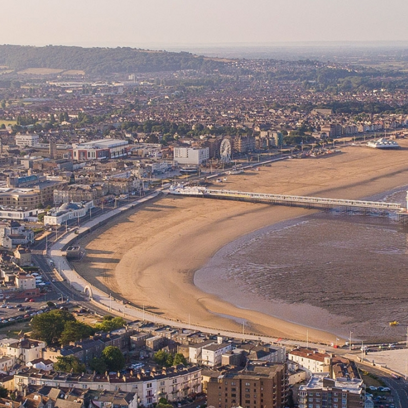 Drone of Weston Seafront
