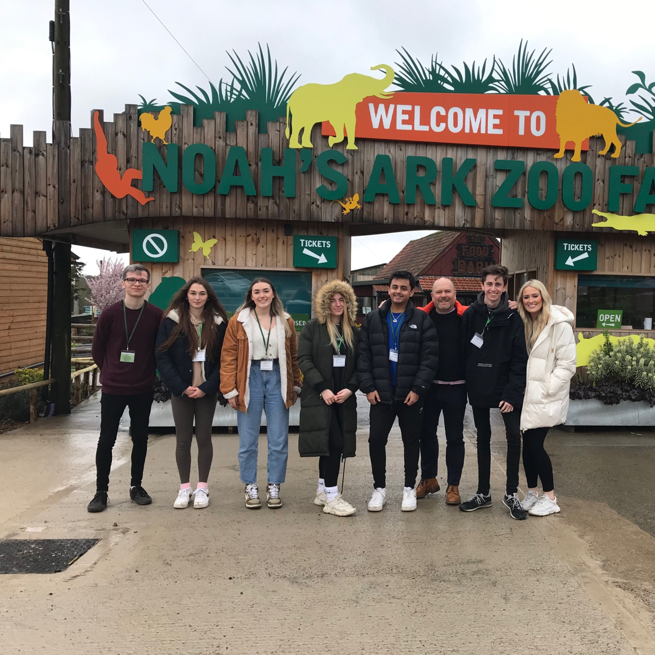 visit somerset and tourism learners at Noah's Ark