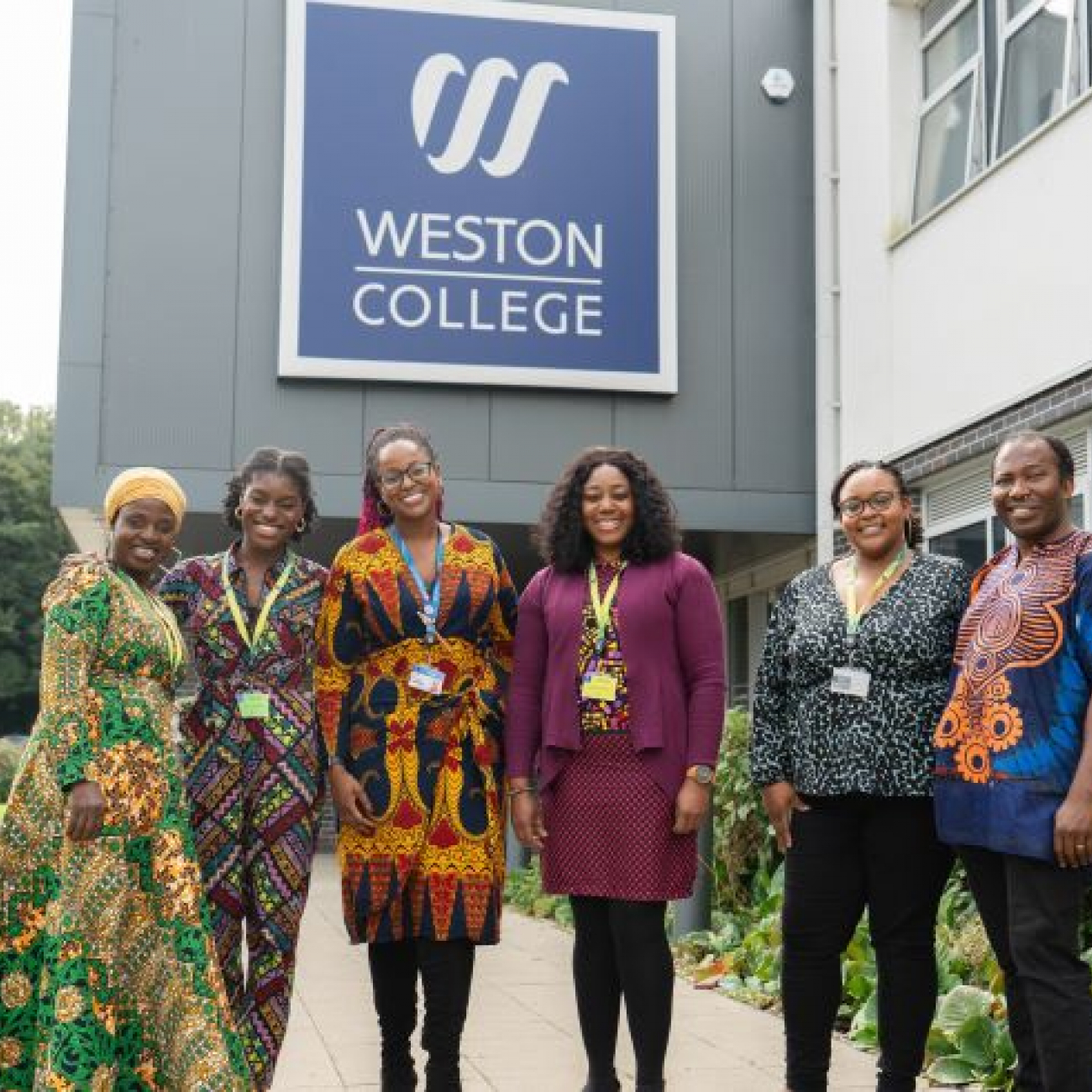 Celebrating Black History Month - guest speakers stood in front of building