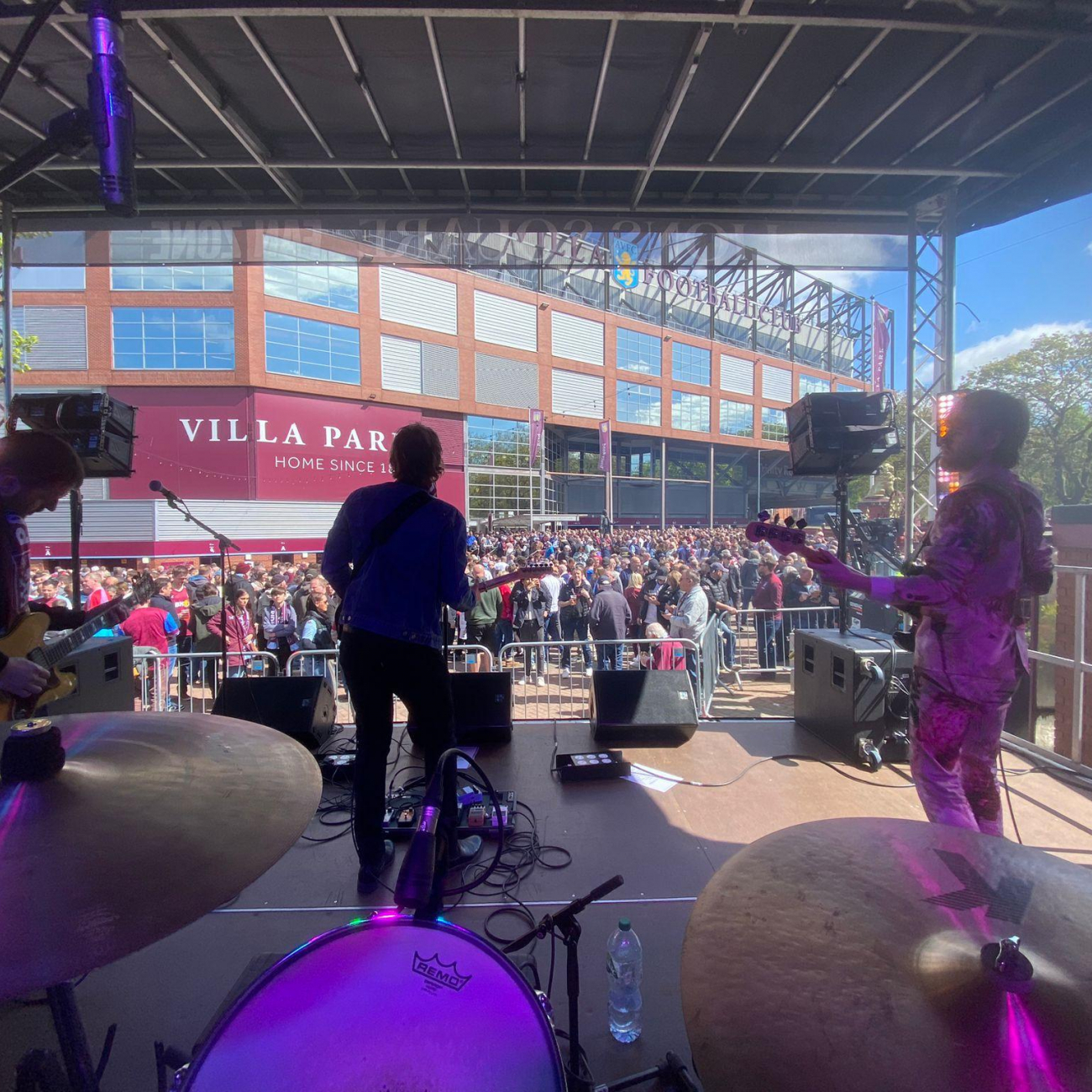 The Crown Electric playing at the Aston Villa Stadium