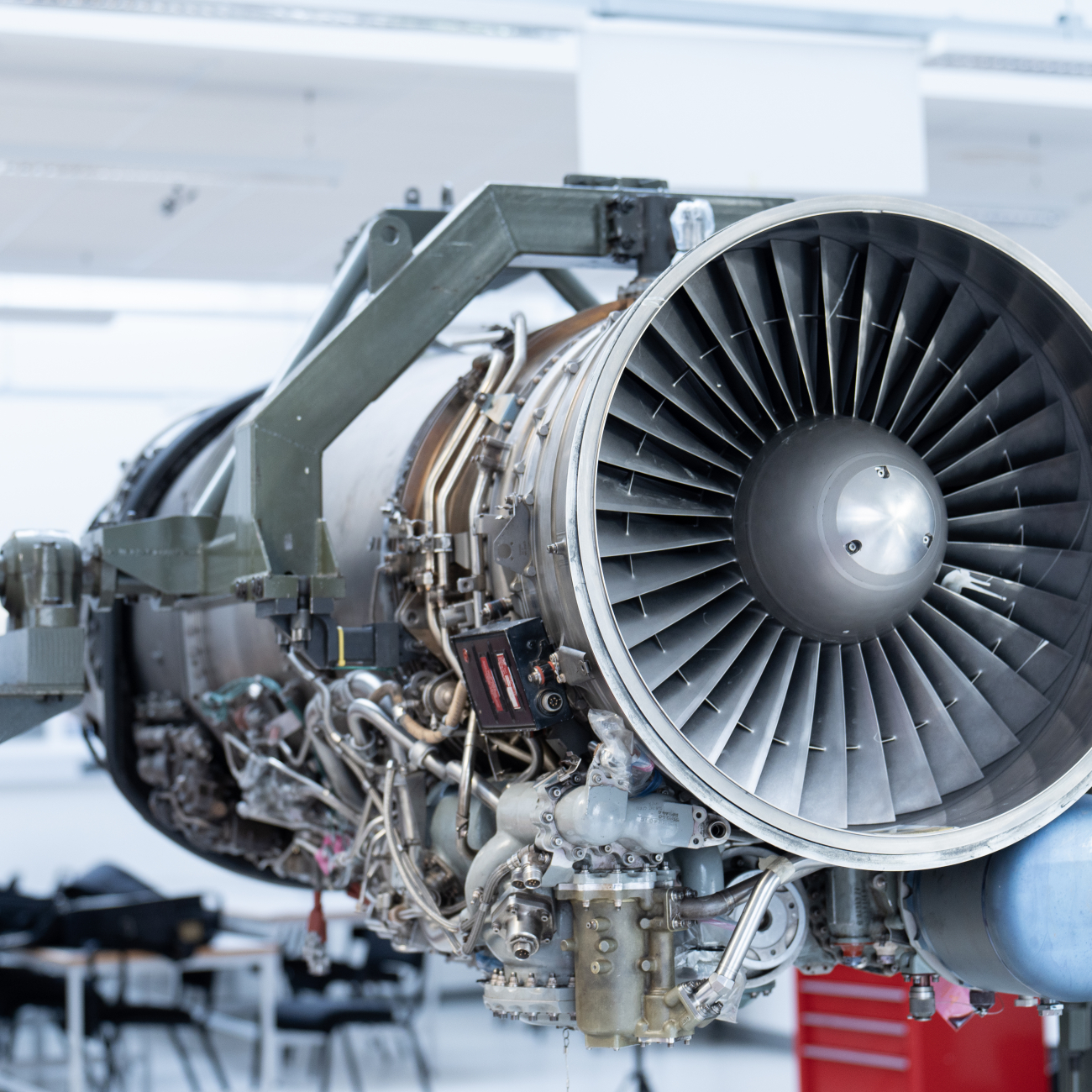 Picture of an airplane engine located at our south west skills campus.