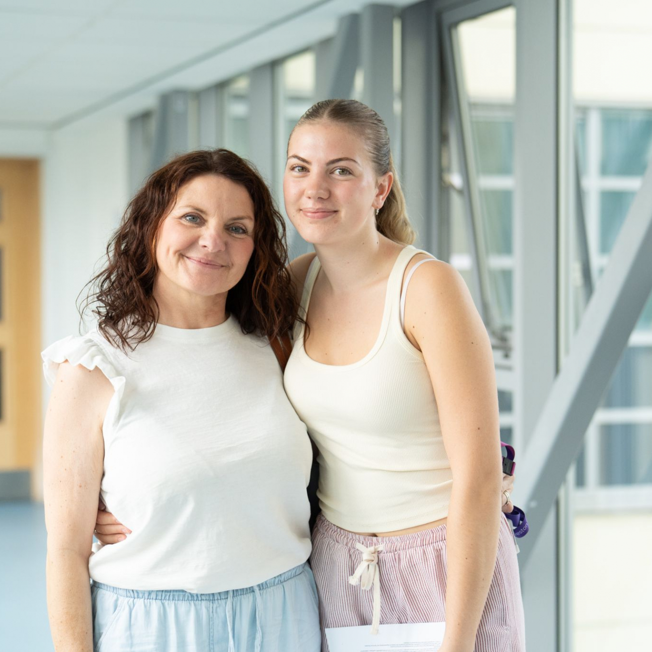 Mum and daughter on results day