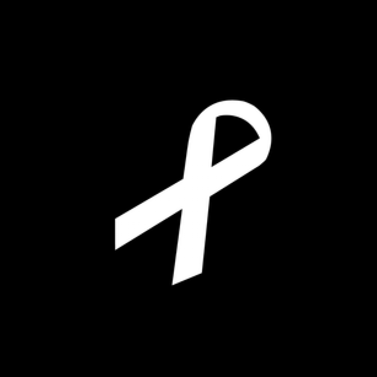 White Ribbon on a black background