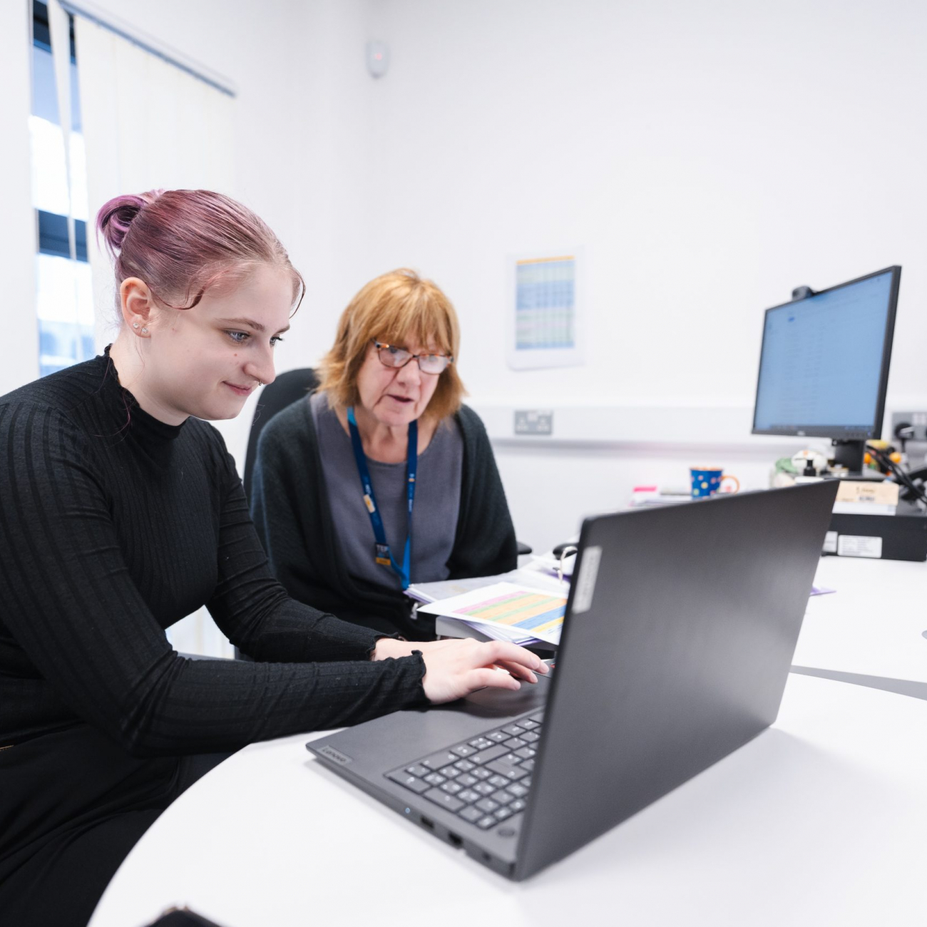 Student being supported at UCW