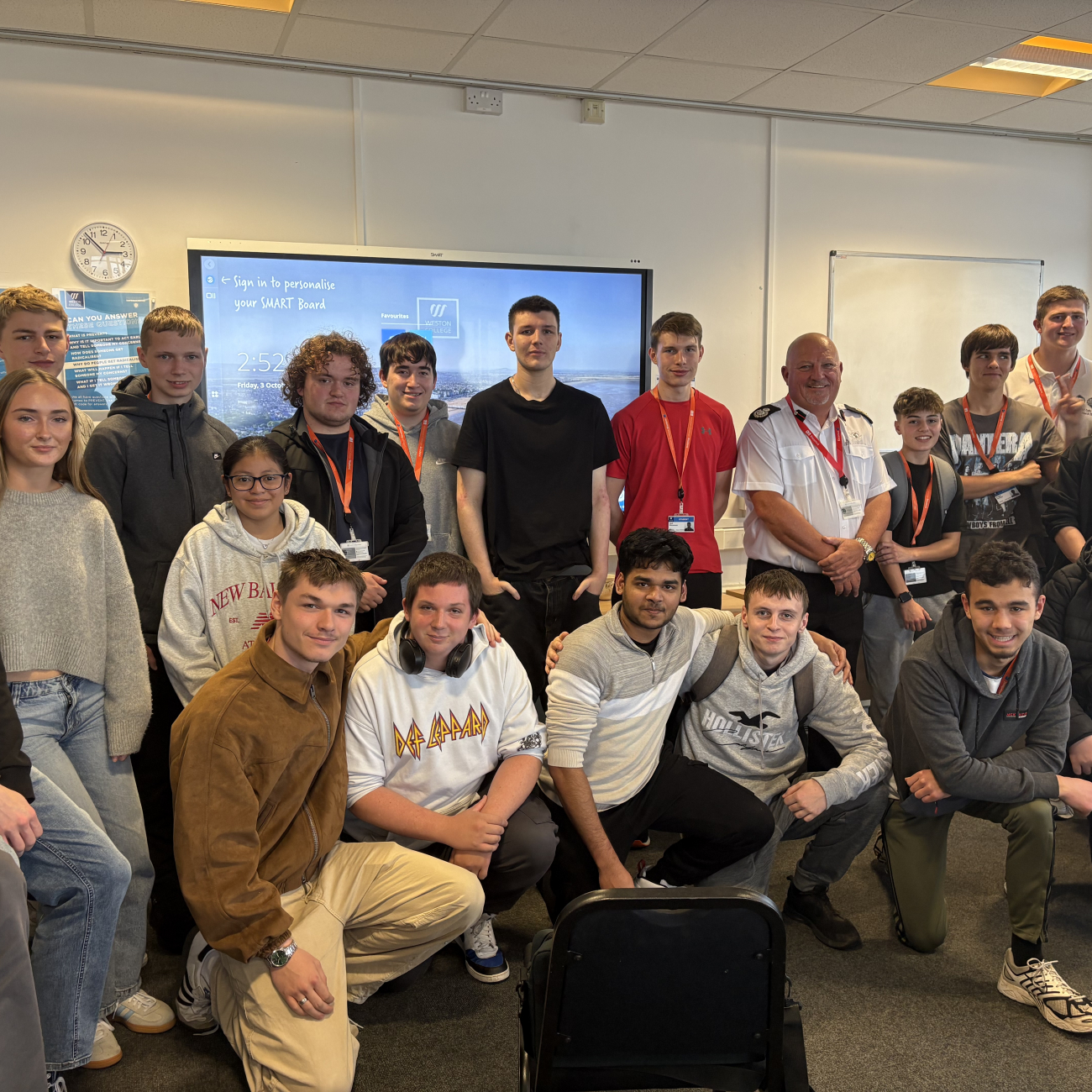 Richard Welch and the UPS students standing smiling