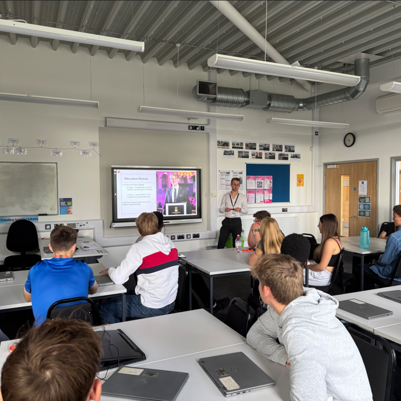 Ben speaking to the current Construction T Levels