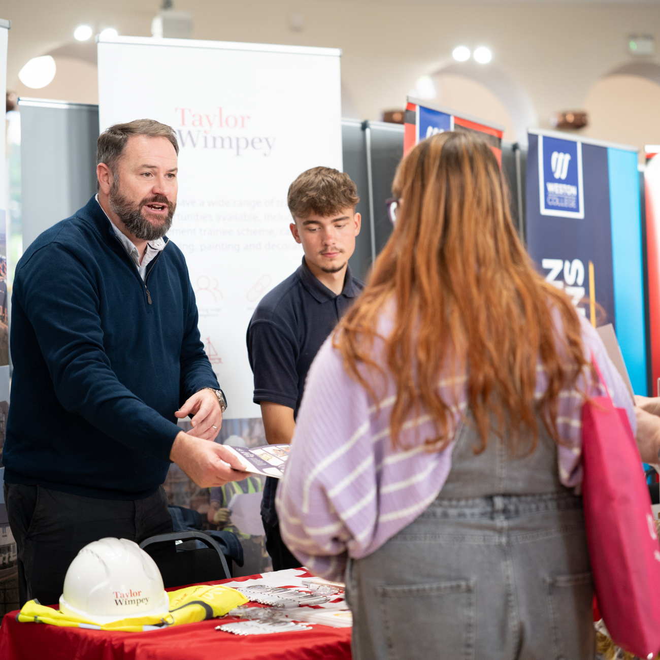 Taylor Wimpey talking to learners at What Next