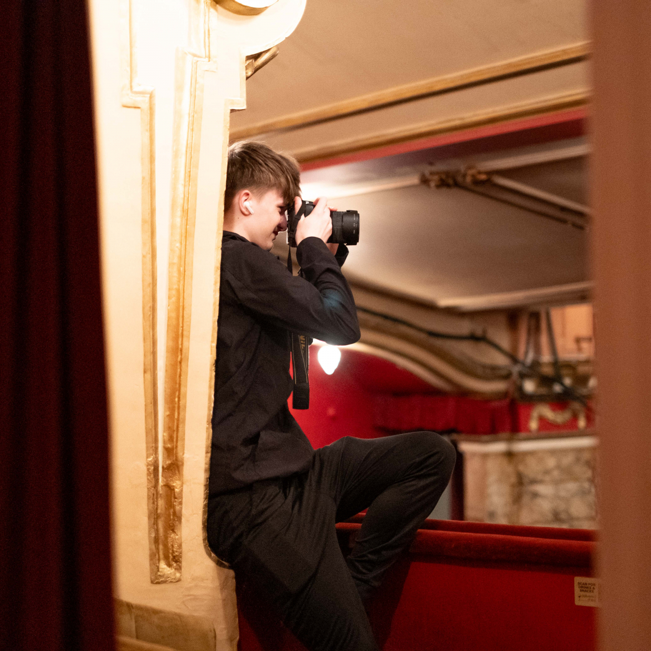 Photography Learner Taking Photo at Bristol Hippodrome