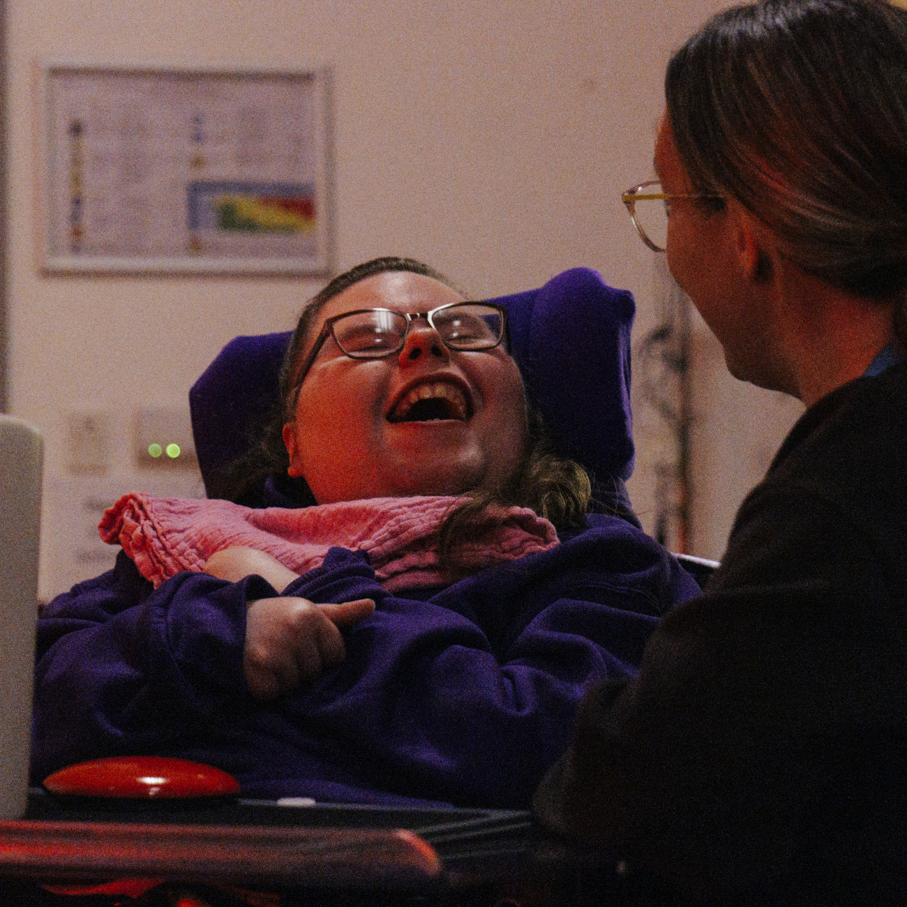 Millie smiling in class