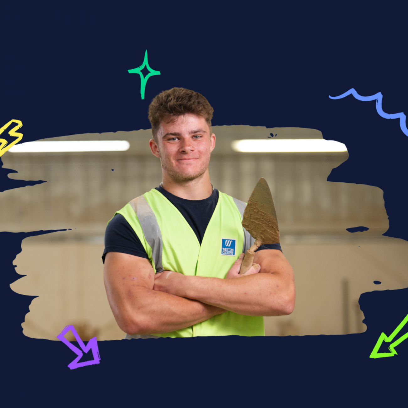 Student smiling at the camera