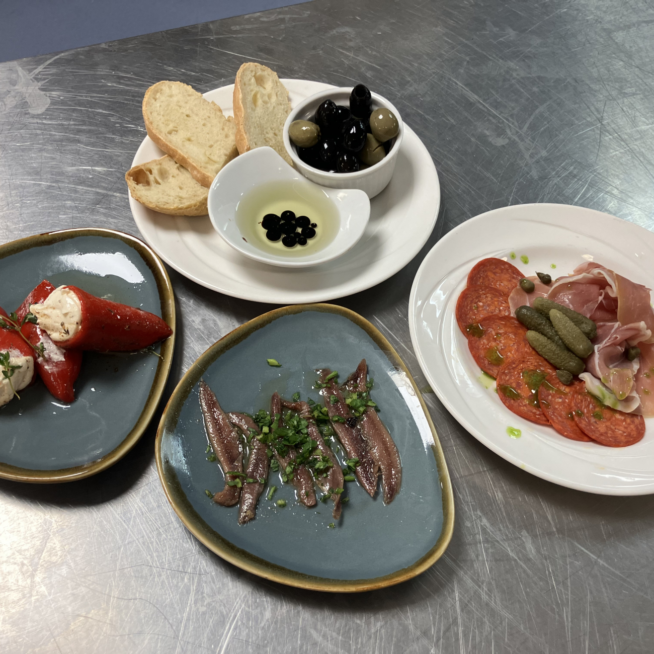 Some of the dishes created for the Tapas dinner service
