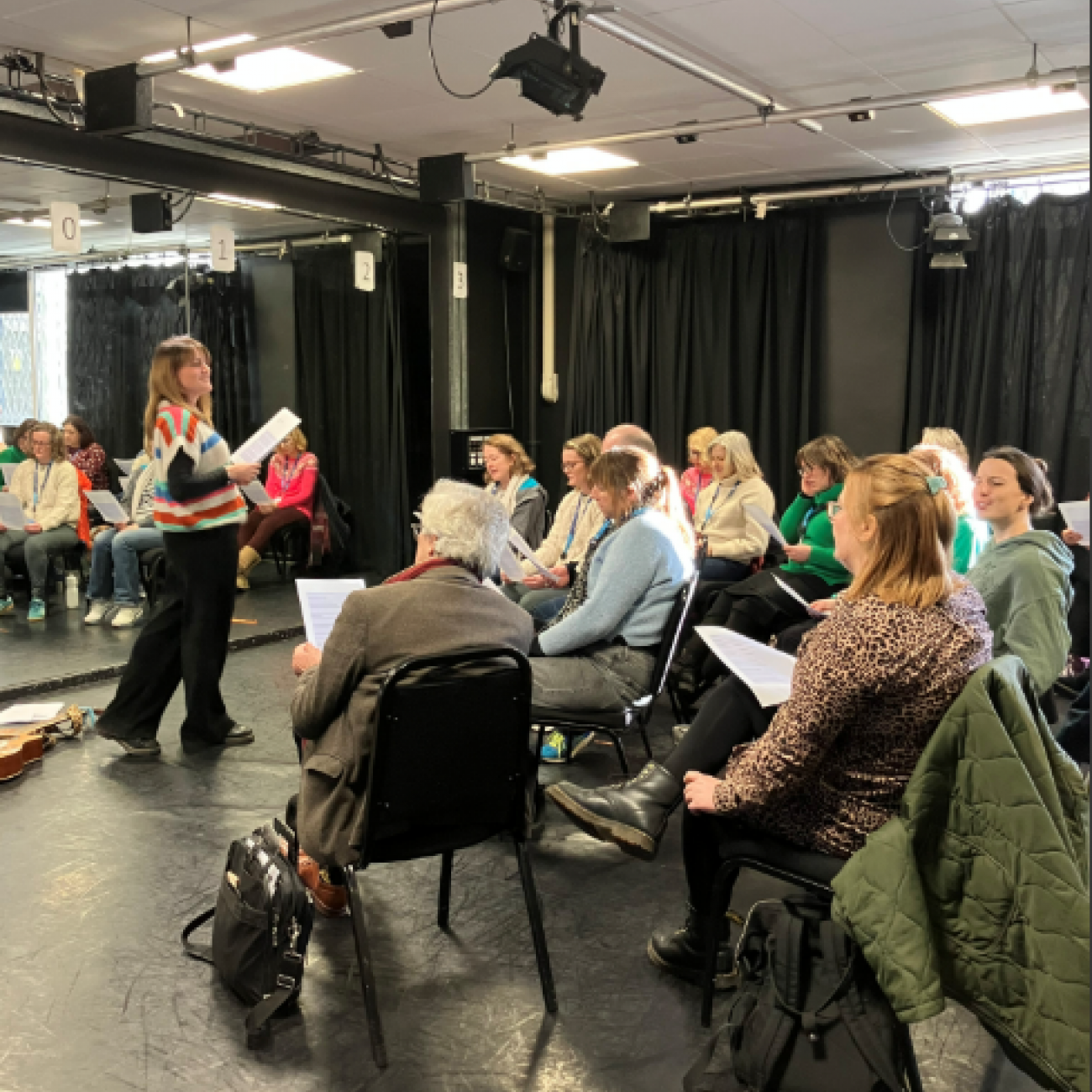 Staff in workshop for wellbeing day