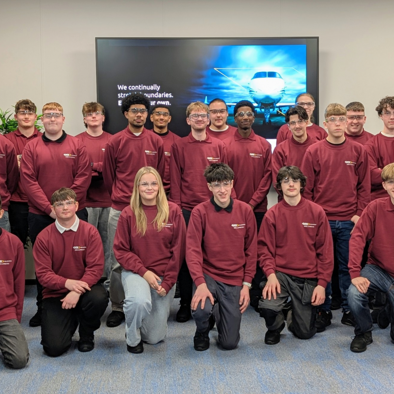 GKN Foundation apprentices facing the camera