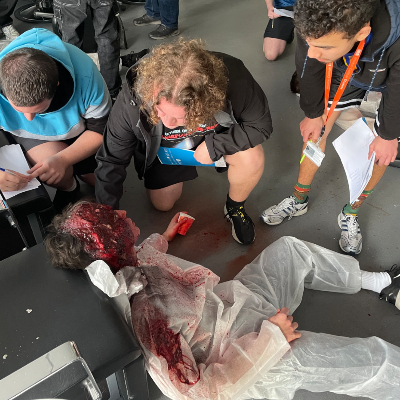 UPS Students with gruesome injuries