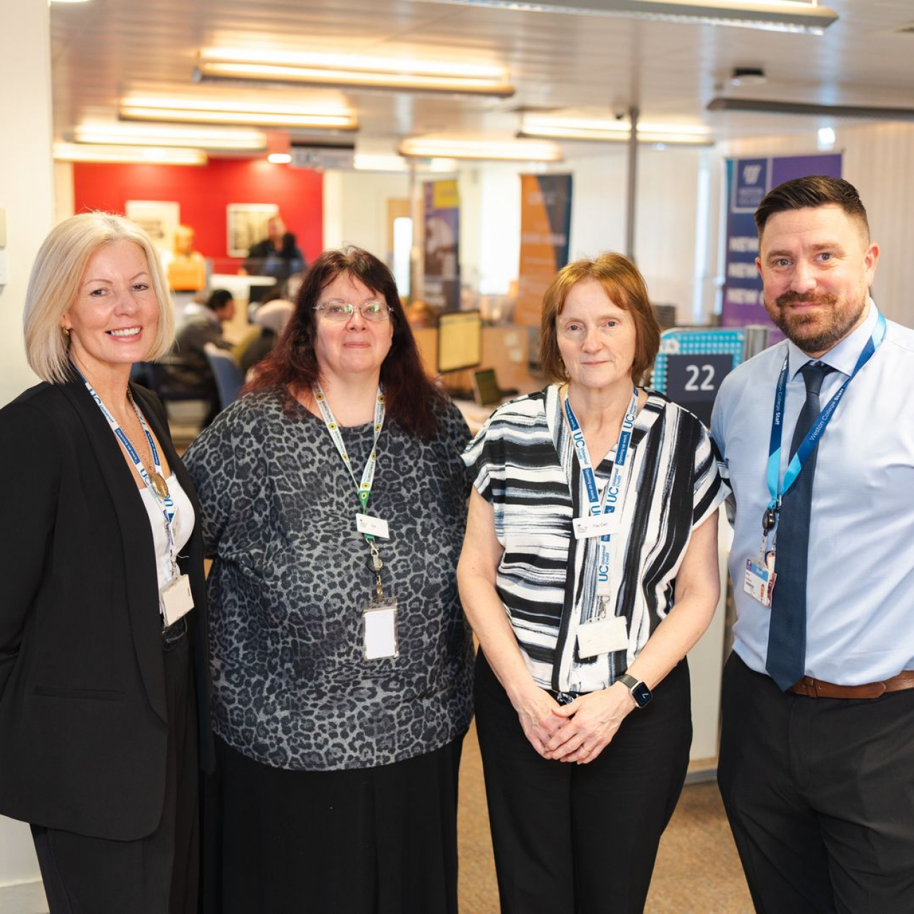 Mike and DWP posing in a line