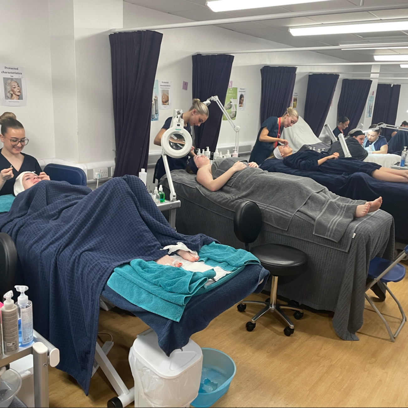 Students completing treatments with models