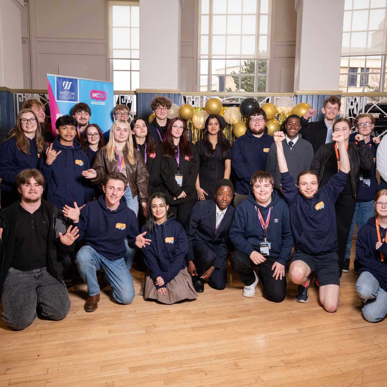 Student Exec Team smiling in a group