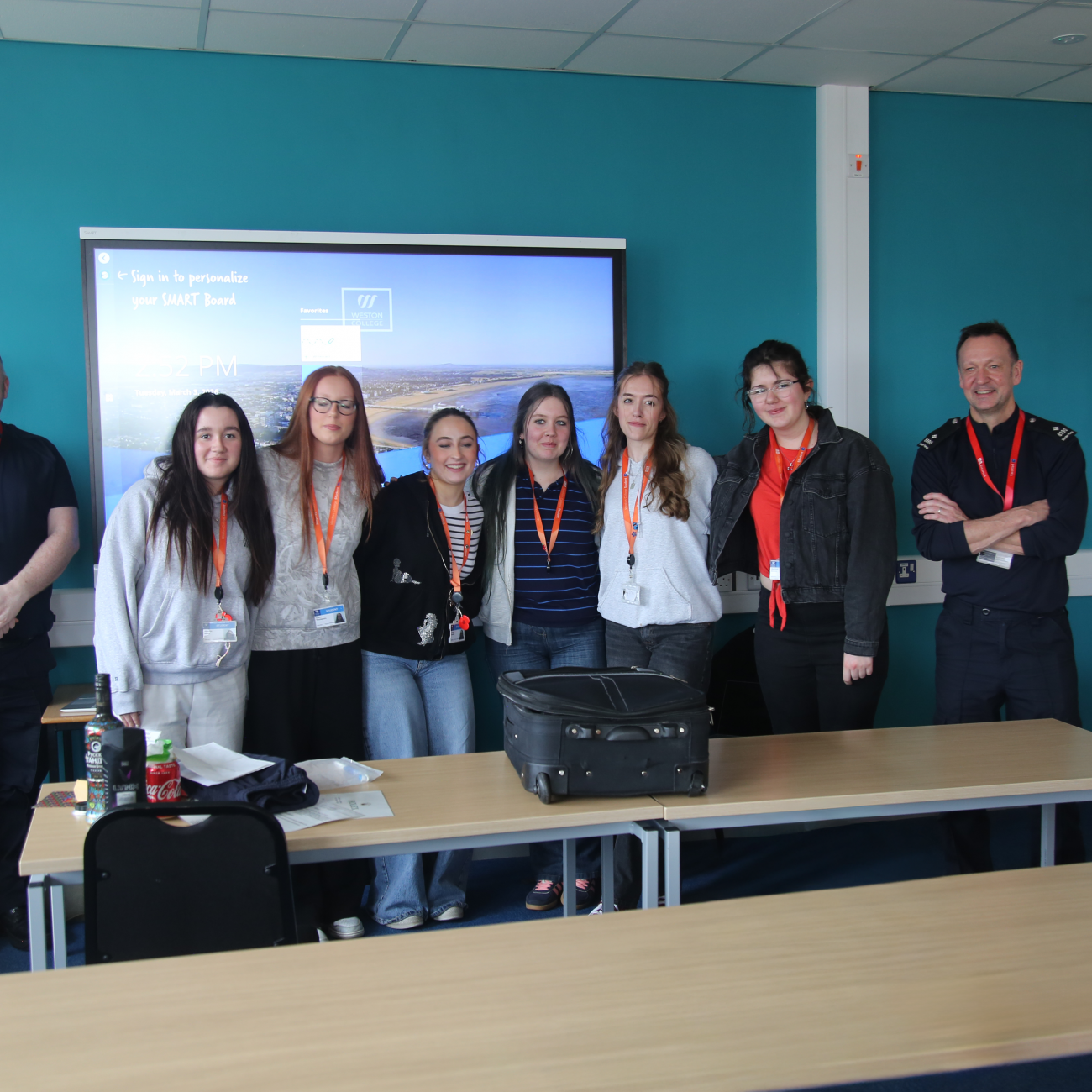 group photo of the students with Andy and Darren