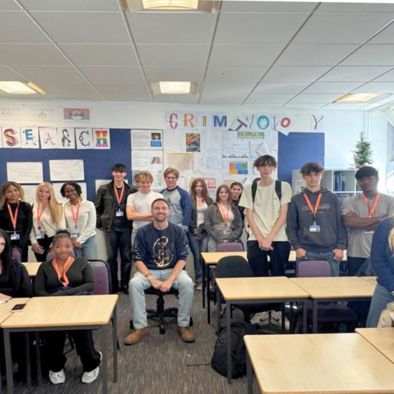 Dan Aldridge in A Level Politics Class