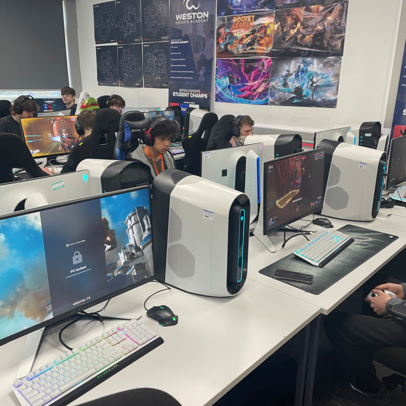 Esports learners competing in tournament