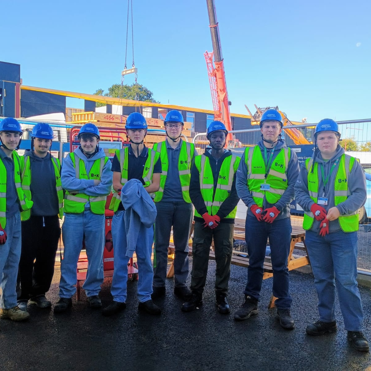 Students on site visit to new SEND school